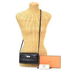 エルメス HERMES ケリー ロング トゥーゴー シェーブルシャムキラ (レザー) エレクトラム金具 K刻印 2007年 ショルダーウォレット ショルダーバッグ 長財布 かぶせ蓋 ノワール (ブラック) 正規品 新品同様 中古 mbl28007