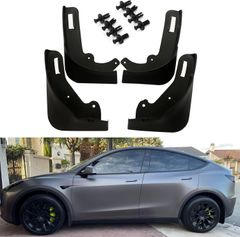 無料配送 テスラ Model Y用 マッドフラップ 4枚セット スプラッシュガード 穴開け不要  2021～2025年CYB105人気注目