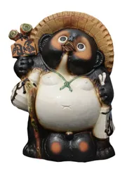 信楽焼狸庵作手作り幸運たぬきヴィンテージ希少品八相縁起 骨董品