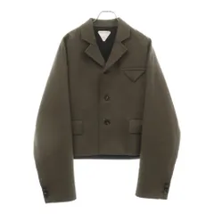 【極美品】近年 ボッテガヴェネタ ウールモヘヤ テーラードジャケット 48 BOTTEGA VENETA（ボッテガヴェネタ）テーラードジャケット 黒