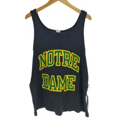 チャンピオン Champion 80S USA製 トリコタグ NOTRE DAME UNIVERSIT プリント ユニバーシティ ポリコットン タンクトップ メンズ import：XL 
