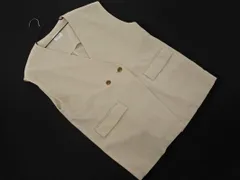 LOWRYS FARM ローリーズファーム Vネック ジレ ベスト sizeF/ライトベージュ ■◇ レディース