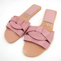 ザラ ミュール フラットサンダル 靴 レディース 39サイズ ピンク ZARA 【中古】