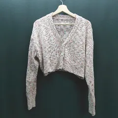 ◇ GRL セーター ニット ミックス フロントボタン 羽織 前開き 長袖 カーディガン サイズFREE ピンク レディース E  【1310130005813】