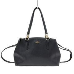 COACH(コーチ) トートバッグ美品  スモール クリスティー キャリーオール F36637 黒 レザー