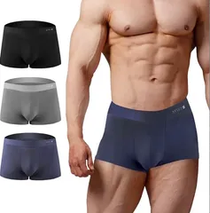 ボクサーパンツ ブラック、グレー、ブルー 3枚セット ウェスト34cm SPIEZ