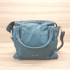 ◇ ◎ topkapivacchetta 2WAY 大容量サイズ 綺麗め レザー素材 ハンド ショルダーバッグ グリーン レディース E 【1308290032275】