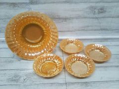 SASAKI ガラス小皿 4枚セット 琥珀色 カット模様 日本製 SASAKI ガラス小皿 4枚セット 琥珀色 カット模様 日本製 - メルカリ