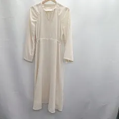 ◇ Θ MAJESTIC LEGON マジェスティックレゴン 長袖 ロング ワンピース サイズS アイボリー系 レディース E  【1412090008252】