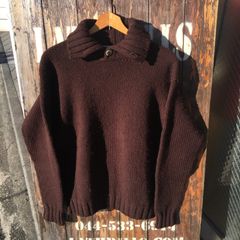 Shetlander Knit Sweater シェットランダ―  シェットランドウール スタンドカラー ニット セーター