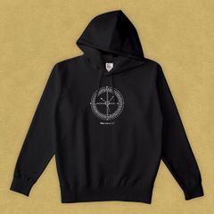 グラフィックパーカー　What time is it Black -Parka-