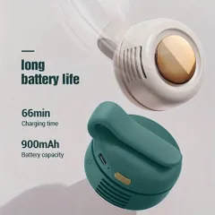 360度回転 小型個人用ファン クリップ付き 充電式 ポータブル ミニファン アウトドア&インドア用のサムネイル