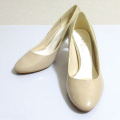 未使用 DIANA ダイアナ パテントコンビ パンプス サイズ23.5cm ベージュ レディース 古着 中古 USED