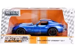 【中古】ミニカー 1/24 1969 シェビー コルベット スティングレイ(キャンディブルー×ホワイトストライプ) 「BIGTIME MUSCLE」 [JADA30532]
