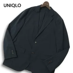 UNIQLO ユニクロ 通年★ SLIM FIT 感動ジャケット★ テーラード ジャケット Sz.XL メンズ ネイビー 大きいサイズ