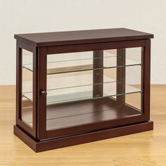 ☆綺麗なブルーとマホガニーのオシャレで粋なショーケース☆なかなか