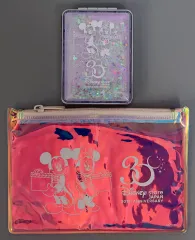 【中古】グッズセット ミッキー＆ミニー ディズニーストア30周年記念 グリッターミラー＆オーロラフラットポーチ 「ディズニー」 ディズニーストアクラブ ポイント交換品