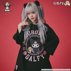 クロミ × ガルフィー コラボ みんな大好きボンディングBIG TEE 152055 L XL サイズ #20 BLACK ギャル レディース サンリオ 25SS
