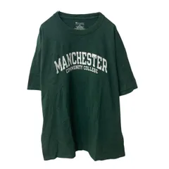 Champion 半袖 プリントTシャツ XL グリーン チャンピオン クルーネック カレッジロゴ スポーティー 古着卸 アメリカ仕入 a706-5817