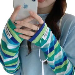 【在庫セール】[SLEEPSINERO] アームカバー レディース かわいい UV 夏 アームスリーブ 【手の甲まで日焼け止め・紫外線対策・ひんやり冷感】 ゆったり UPF50+ UVカットアームカバー 可愛い ロング丈 指穴あり ズレ防止 UV腕カバー 四季