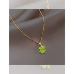 ホワイトデーに 🍀四つ葉のクローバーネックレス ペンダント - メルカリ