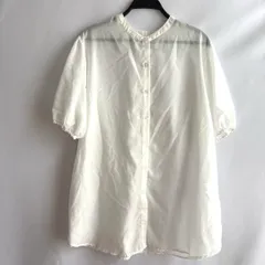 retro girl レトロガール　半袖ブラウス　チュニック　透け感　薄手　白