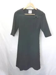 ◇ ⊂ PERSON'S 喪服 五分袖 膝下丈 ワンピース サイズ5AR ブラック レディース E  【1411070018540】