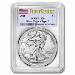 2021年 アメリカンシルバーイーグル 999シルバー 2021 American Silver Eagle Type 2 .999 Fine Silver with Our