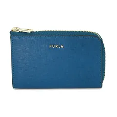 新品 フルラ FURLA カードケース バビロン キーケース ブルー ライトベージュ