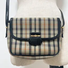 DAKS ダックス ミニショルダーバッグ チェック ベージュ系 ヴィンテージ レトロ