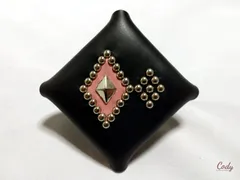 【お試しプライス】スタッズコインケース ロカビリー 革 ハンドメイド アーガイル