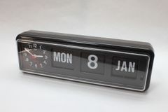 【中古美品】カレンダークロック TWEMCO トゥエンコ フリップカレンダー 置時計 掛時計