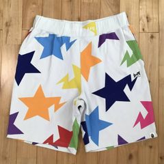 ★XL★ BAPE STA スウェット ハーフパンツ a bathing ape star multi color エイプ ベイプ アベイシングエイプ shorts