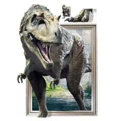 ウォールステッカー 3D ティラノサウルス ステッカー 48×74 北欧 恐竜 ダイナソー 壁 ウォール 壁紙
