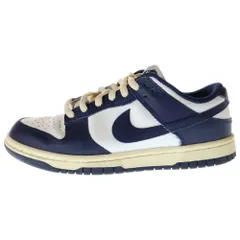 NIKE (ナイキ) WMNS DUNK LOW VINTAGE NAVY ウィメンズ ダンク ヴィンテージネイビー ローカットスニーカー ホワイト/ネイビー レディース US6/23cm DD1503-115