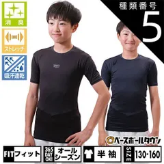 【新品未使用】種類5:ネイビー(2900)/130 野球 フィットアンダーシャツ ジュニア用 ゼット 半袖 丸首 消臭 スポーツウェア 野球ウェア 子供 少年 BO91201NCJ