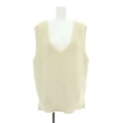 ナイスクラップ NICE CLAUP フェザーベスト ニット Vネック プルオーバー F ライトベージュ /MF ■OS