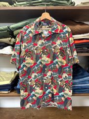 90s Ralph Lauren rayon printed patterned loop s/s shirt