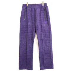 【中古A】Needles ニードルス S メンズ トラックパンツ IN198 紫 ストレートシルエット 中古A 古着