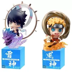 【中古】トレーディングフィギュア ぷちきゃらランド NARUTO-ナルト- 疾風伝 風神うずまきナルト＆雷神うちはサスケ セット