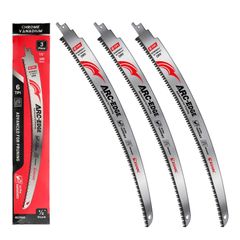 【正規品（新品）】EZARC レシプロソー替刃 生木用 曲刃  6山 高速切断 クロムバナジウム鋼  衝撃燒入 長寿命 生木の剪定 枝・幹の伐採 (3本入)  長さ380mm