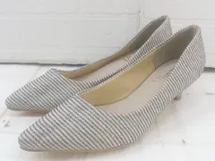 ◇ VIVIAN ビビアン ポインテッドトゥ パンプス シューズ サイズ22.5cm ベージュ系 シルバー系 レディース P  【中古】 【1209150000925】