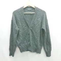 ◇ nano･universe 長袖 カーディガン サイズF ダークグレー レディース E  【1406050080792】