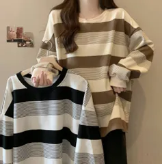 レディーストレーナー ボーダー 長袖 シンプル 可愛い ゆったり おしゃれ