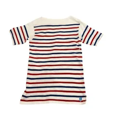 古着 オーシバル ORCIVAL トリコロール バスクシャツ 半袖 Tシャツ クリーニング済み ボーダー柄 メンズ Mサイズ 相当