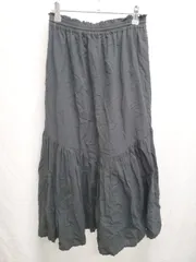 ◇ ⊂ CIAOPANIC TYPY ドロスト　ギャザー　ボリューム ロング フレア スカート サイズONE ブラック レディース P  【1410230003747】