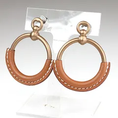 お*ぇ様 HERMES❁✿✾ ループピアス　ブロンズゴールド　未使用同様 お*ぇ様 HERMES❁✿✾ ループピアス ブロンズゴールド 未使用