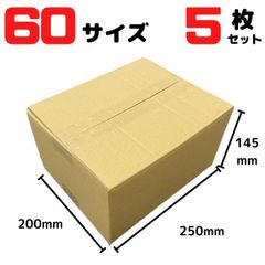 ダンボール 段ボール 60サイズ 5枚セット 外寸250×200×145mm