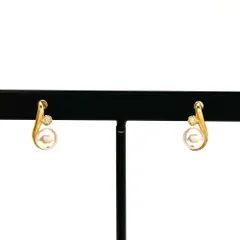 ヴァンドーム青山 Vandome Aoyama ピアス アコヤパール AGVA1388 K18YG【中古】