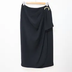 クリスチャンディオール ChristianDior ヴィンテージ スカート ロング 巻きスカート風 ブラック系 a828965n